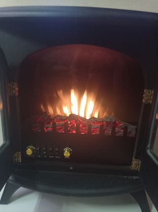 Estufa eléctrica calefatable estilo chimenea
