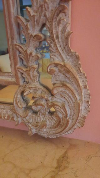 Espejo antiguo  de madera