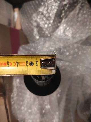 Lampara forja , con tulipas en forma de