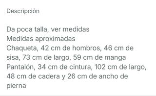 Traje Amichi talla 38. 40