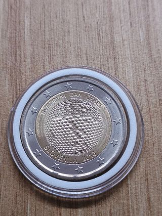 2 euro commemorativo Slovenia 2018. Api