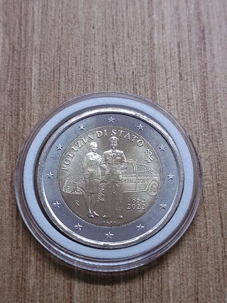 2 euro commemorativo Italia 2022.Polizia