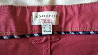 Pantalón Americano Color Rojo Cortefiel