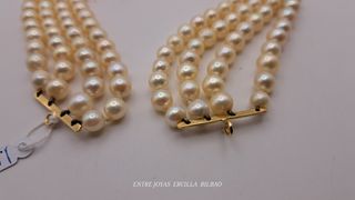 Choker perlas oro 18k