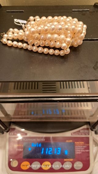 Choker perlas oro 18k