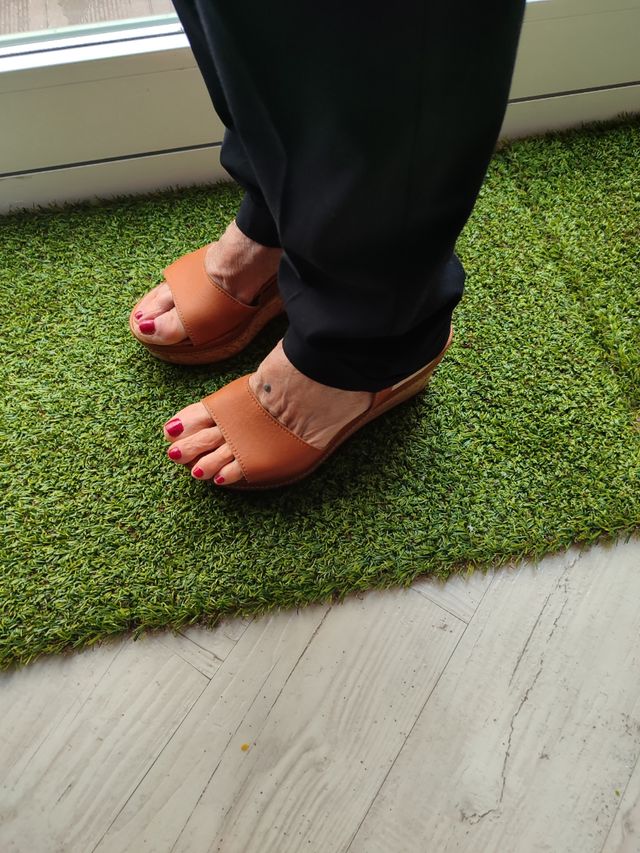 Zapatos cuña corcho mujer, precio final..