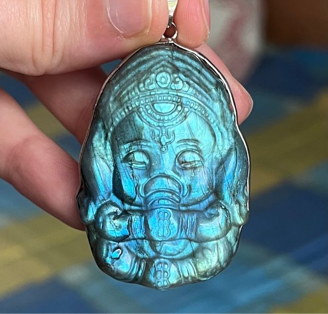 Colgante Ganesha labradorita