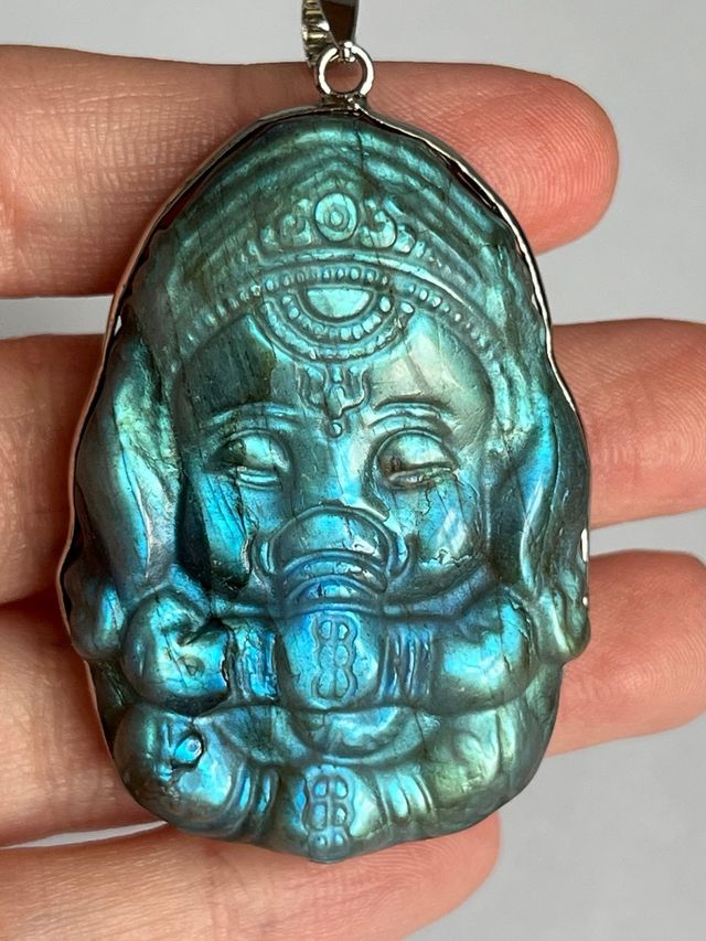 Colgante Ganesha labradorita