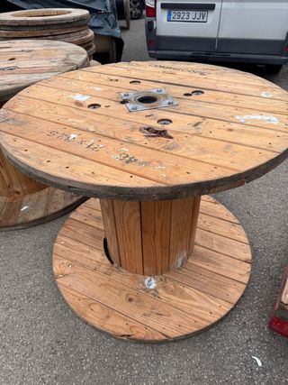 MESAS BOBINAS CARRETE MADERA CABLE CHILLPALET