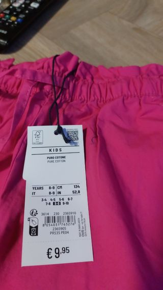 Pantaloncini bimba da 3 a 9 anni