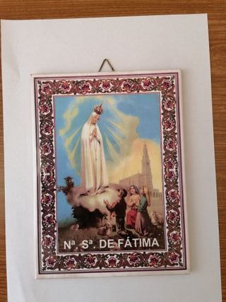 ICONA piastrella in ceramica con Madonna di Fatima