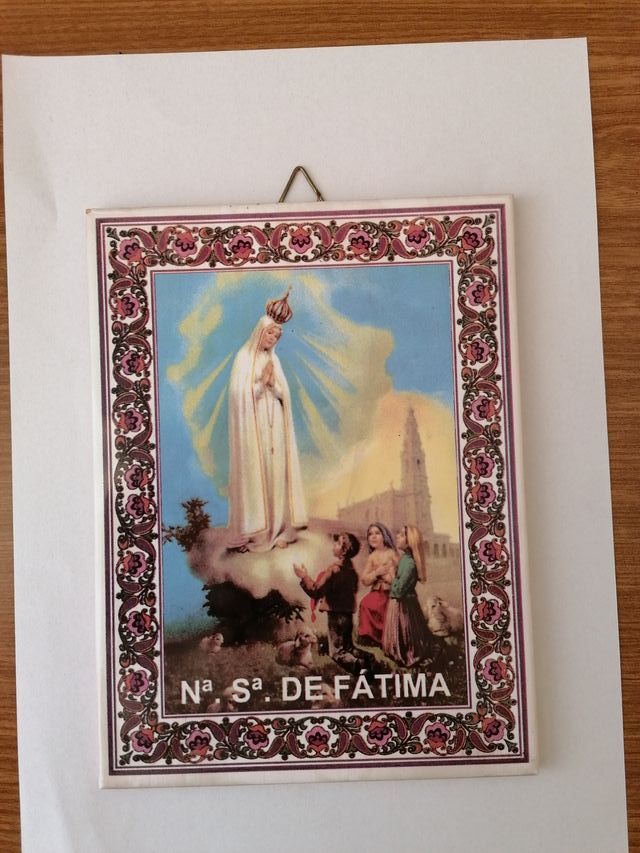 ICONA piastrella in ceramica con Madonna di Fatima