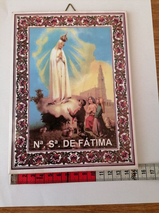 ICONA piastrella in ceramica con Madonna di Fatima