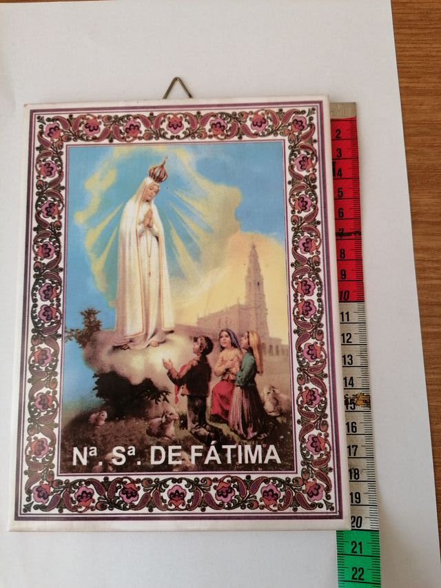 ICONA piastrella in ceramica con Madonna di Fatima