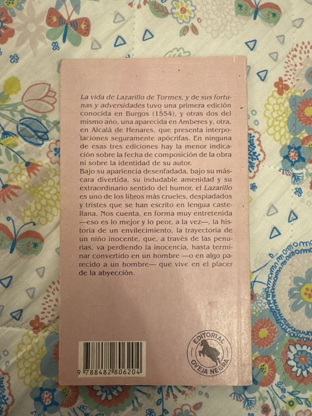 Libro “El Lazarillo de Tormes”