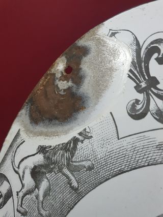 Chapa esmaltada. 