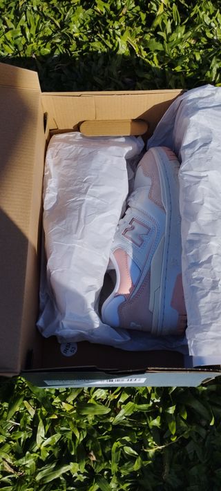 Zapatillas Mujer New Balance 550 Blanco y Rosa 