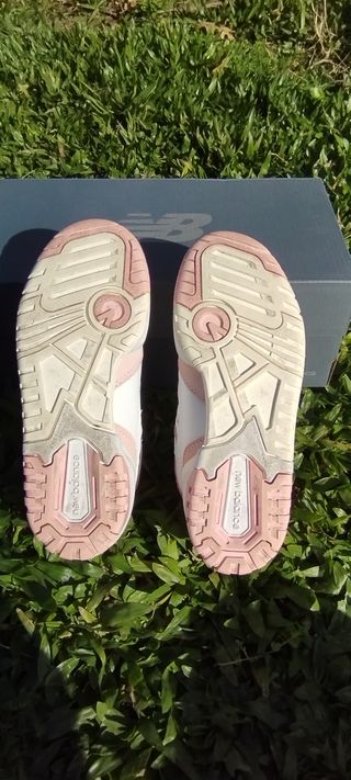 Zapatillas Mujer New Balance 550 Blanco y Rosa 