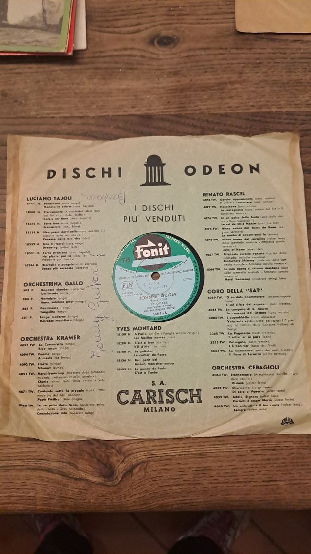 Disco 78 giri Peggy Lee