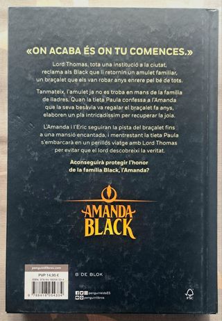 Lote 2 libros "Amanda Black" en Catalán