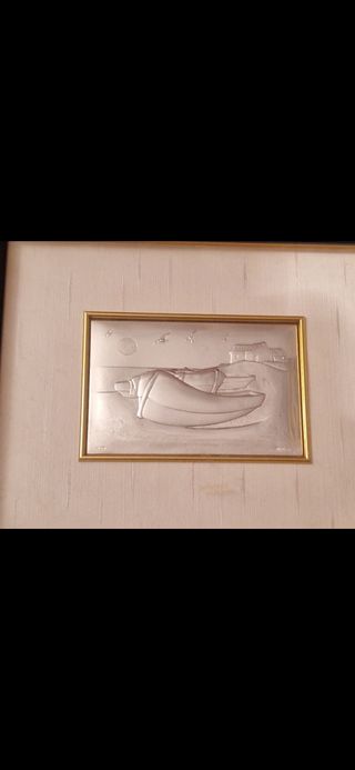 Quadro argento Ottaviani barca