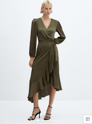 Vestido cruzado Mango