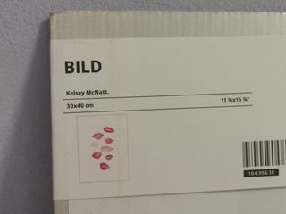 Lámina dibujos Besos rosa /Ikea