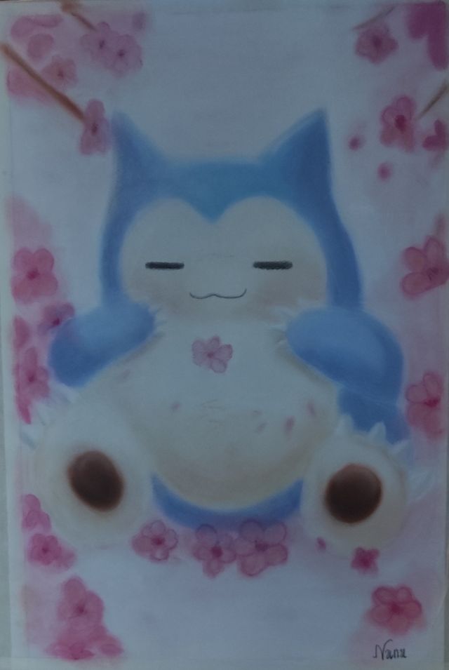 Lámina Pokémon Snorlax Kawaii cute