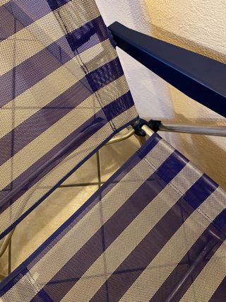 Silla plegable para la playa de rayas