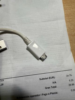 Cargador original Samsung 2A