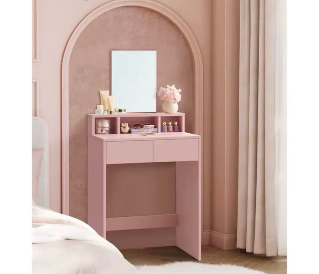 Tavolo da toeletta a specchio e 2 cassetti. Nuovo.