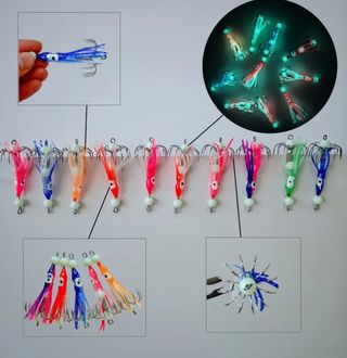 Lote de jig de calamar luminoso