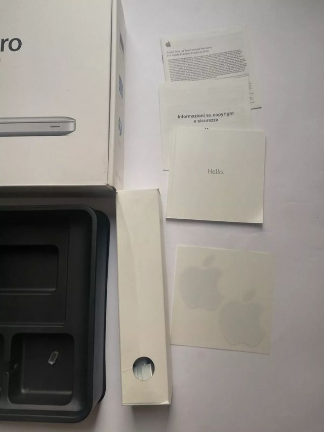 Scatola MacBook Pro 13 A1278 + cavo alimentazione