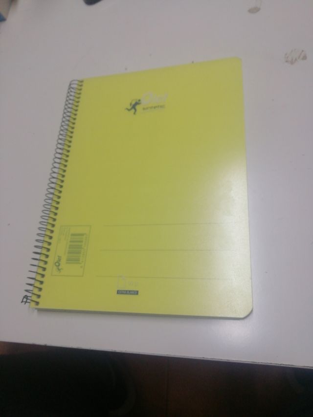 5x4 Cuaderno Olef sintétic dos rayas. 