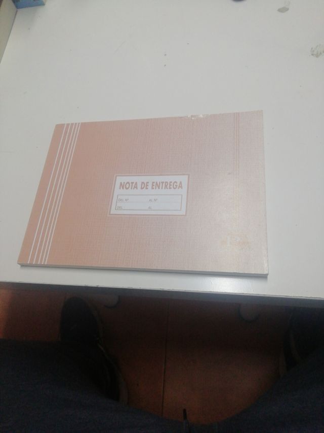 5x4 Talonario nota de entrega. 