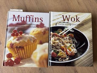 Lote Libros de recetas Muffins  Wok