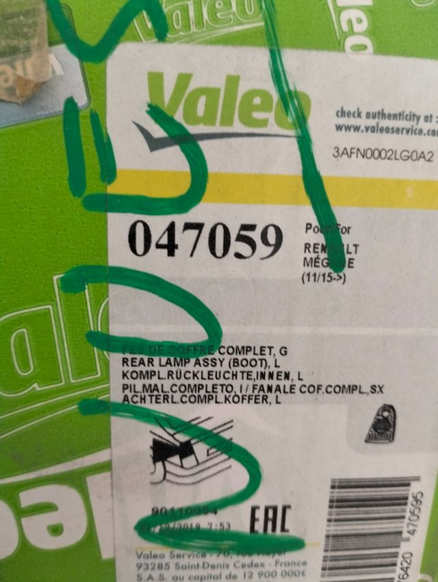 Piloto trasero Renault Megane 4