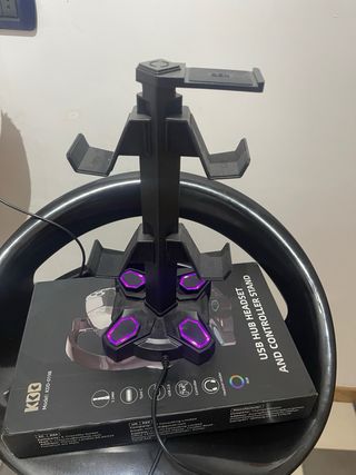 Base cuffie supporto controller rgb usb pc