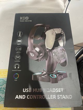 Base cuffie supporto controller rgb usb pc