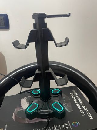 Base cuffie supporto controller rgb usb pc