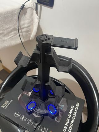 Base cuffie supporto controller rgb usb pc