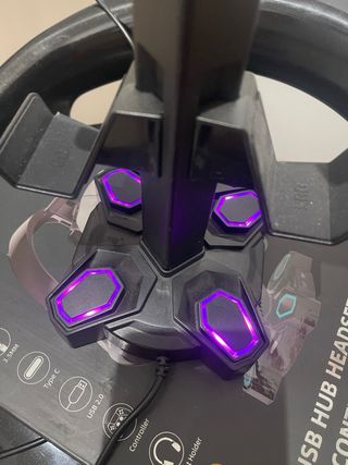 Base cuffie supporto controller rgb usb pc