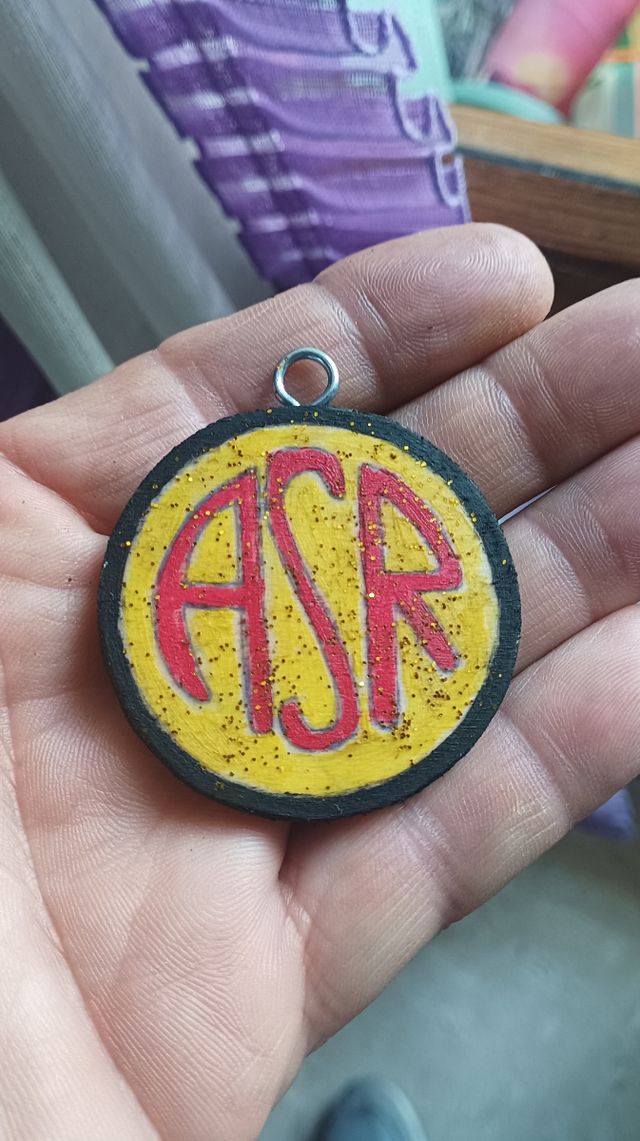 Portachiavi As Roma in legno