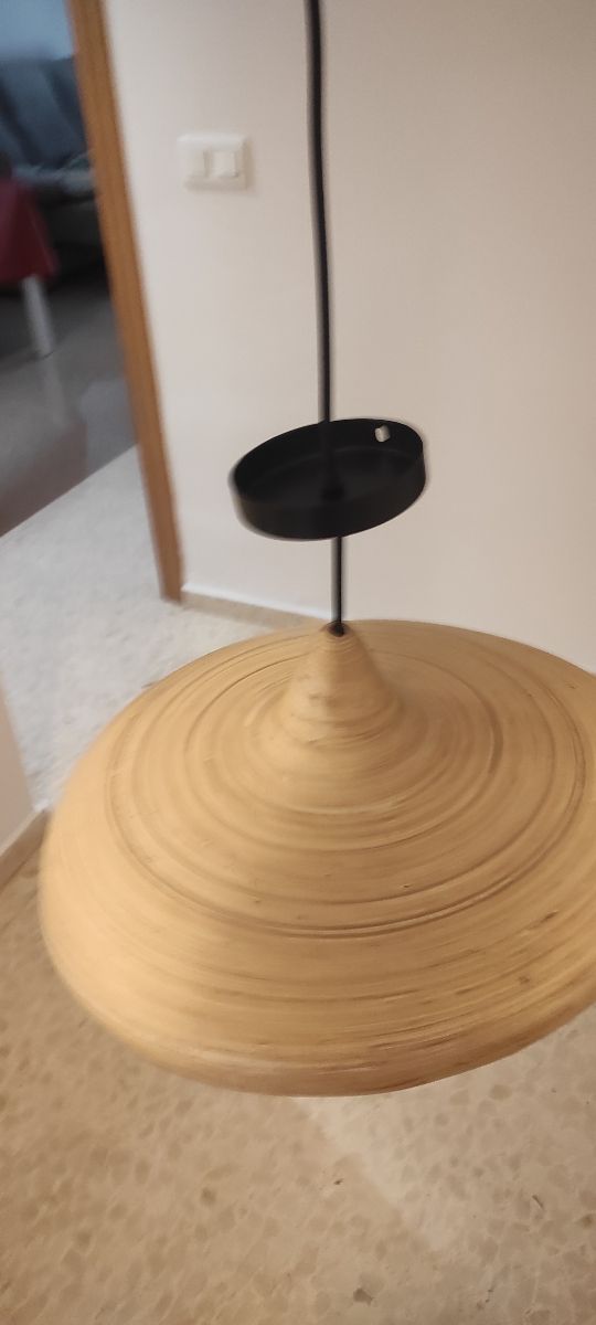 Lampara colgante bambu shuka kero