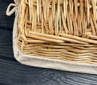 Cesto Mimbre Nuevo y Forrado