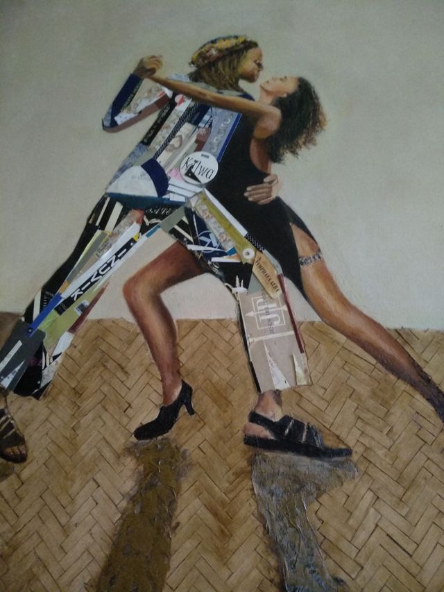 Cuadro grande pareja de baile.