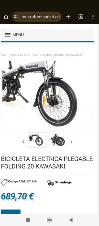 Bicicleta electrica plegable