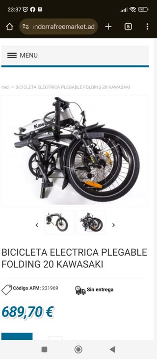 Bicicleta electrica plegable