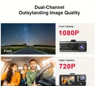 Cámara coche doble lente HD
