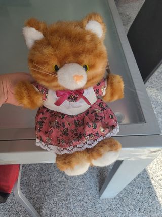 Peluche gattino con vestitino